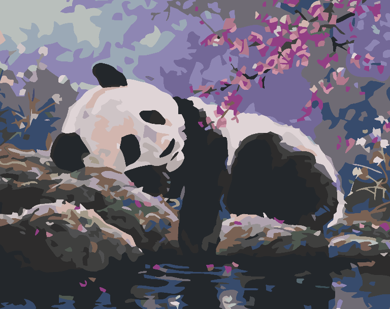 Peinture par numéros - Panda dans l'arbre 4556