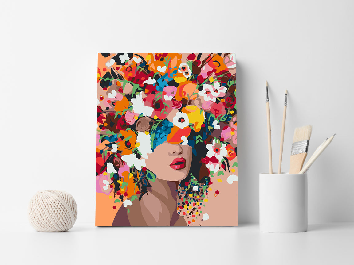Peinture par numéros - Tête de fleur 4568
