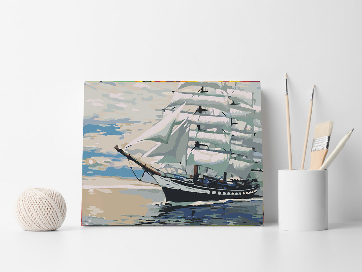 Peinture par numéros - Bateau sur la mer 4581