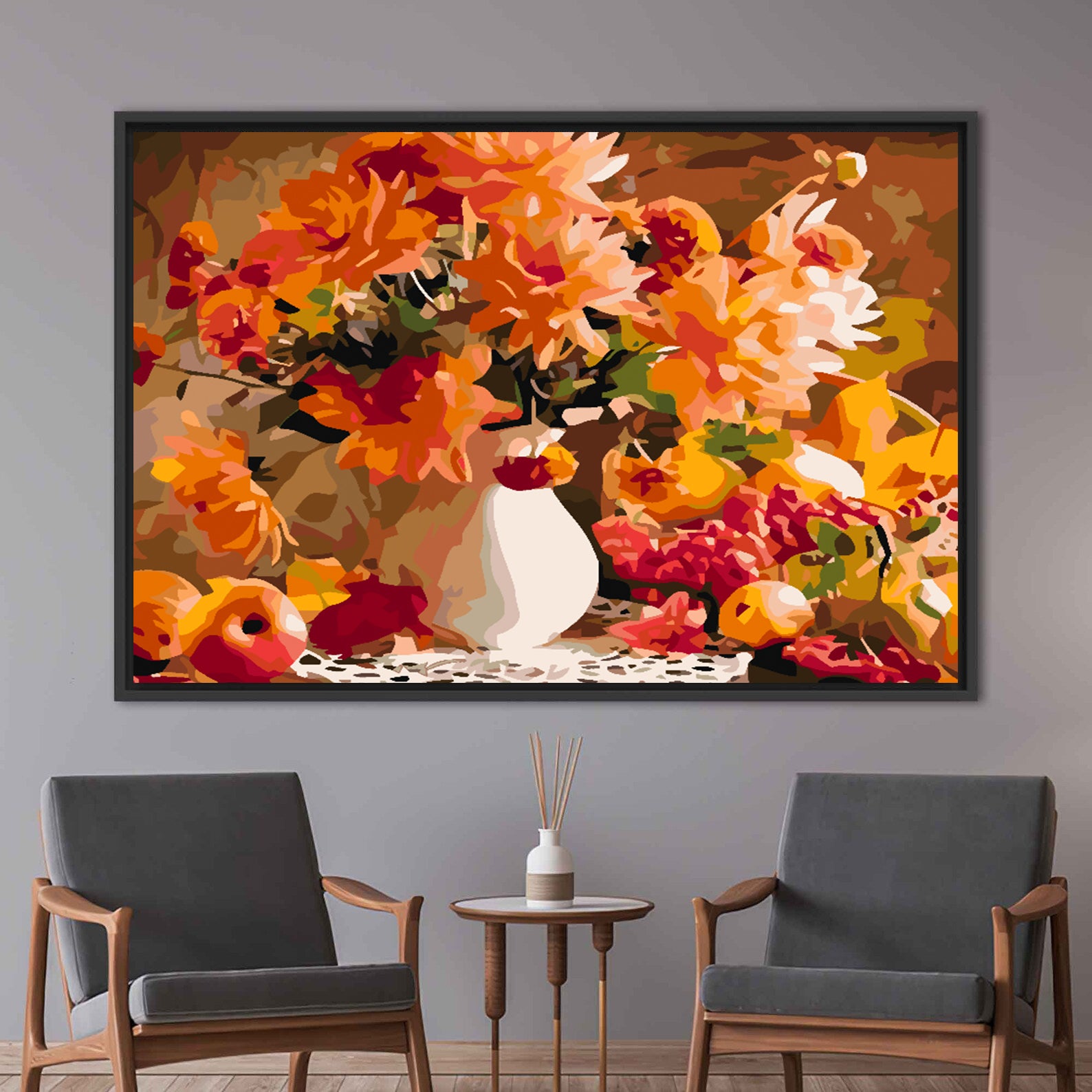 Peinture par numéros - Fleurs dans un vase 4583