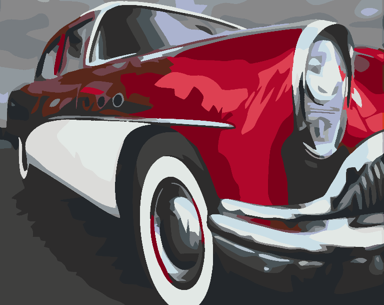 Peinture par numéros - Voiture rétro 4588