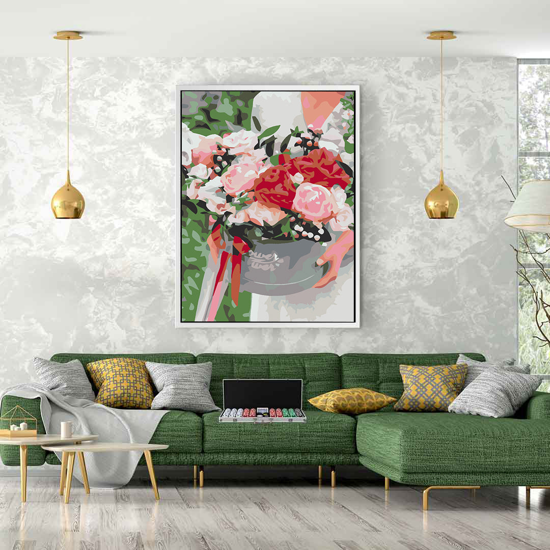Peinture par numéros - Fleurs dans la boîte 4600
