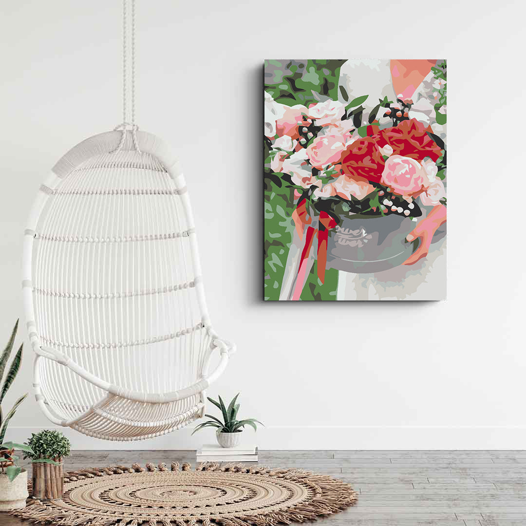 Peinture par numéros - Fleurs dans la boîte 4600
