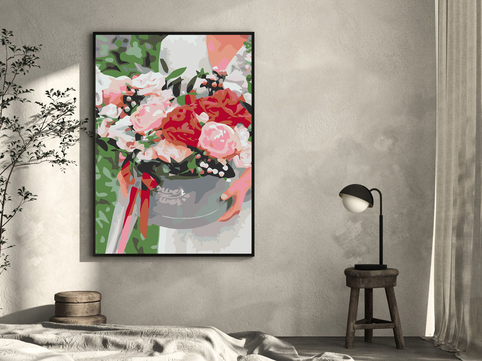 Peinture par numéros - Fleurs dans la boîte 4600