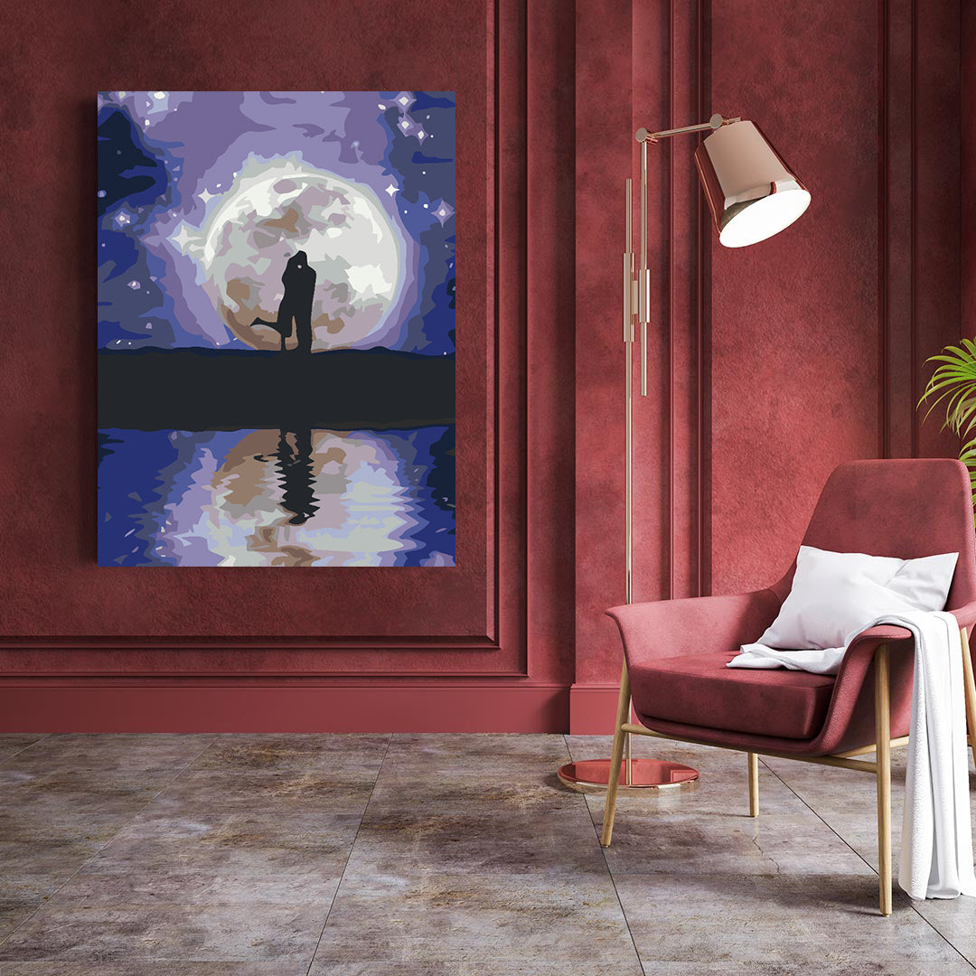 Peinture par numéros - L'amour à la lune 4601