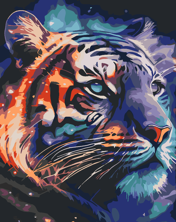 Peinture par numéros - Portrait de tigre 4609