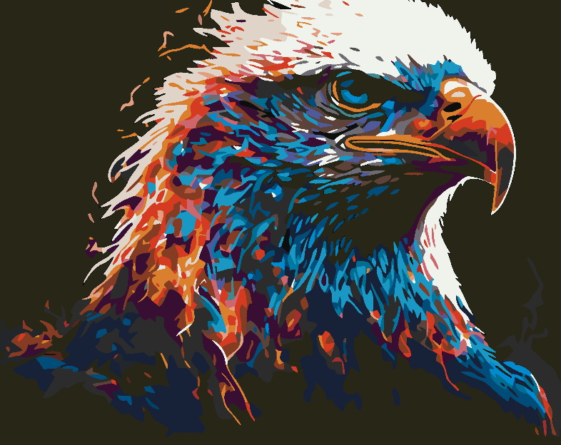 Malen nach Zahlen - Geierporträt 4611