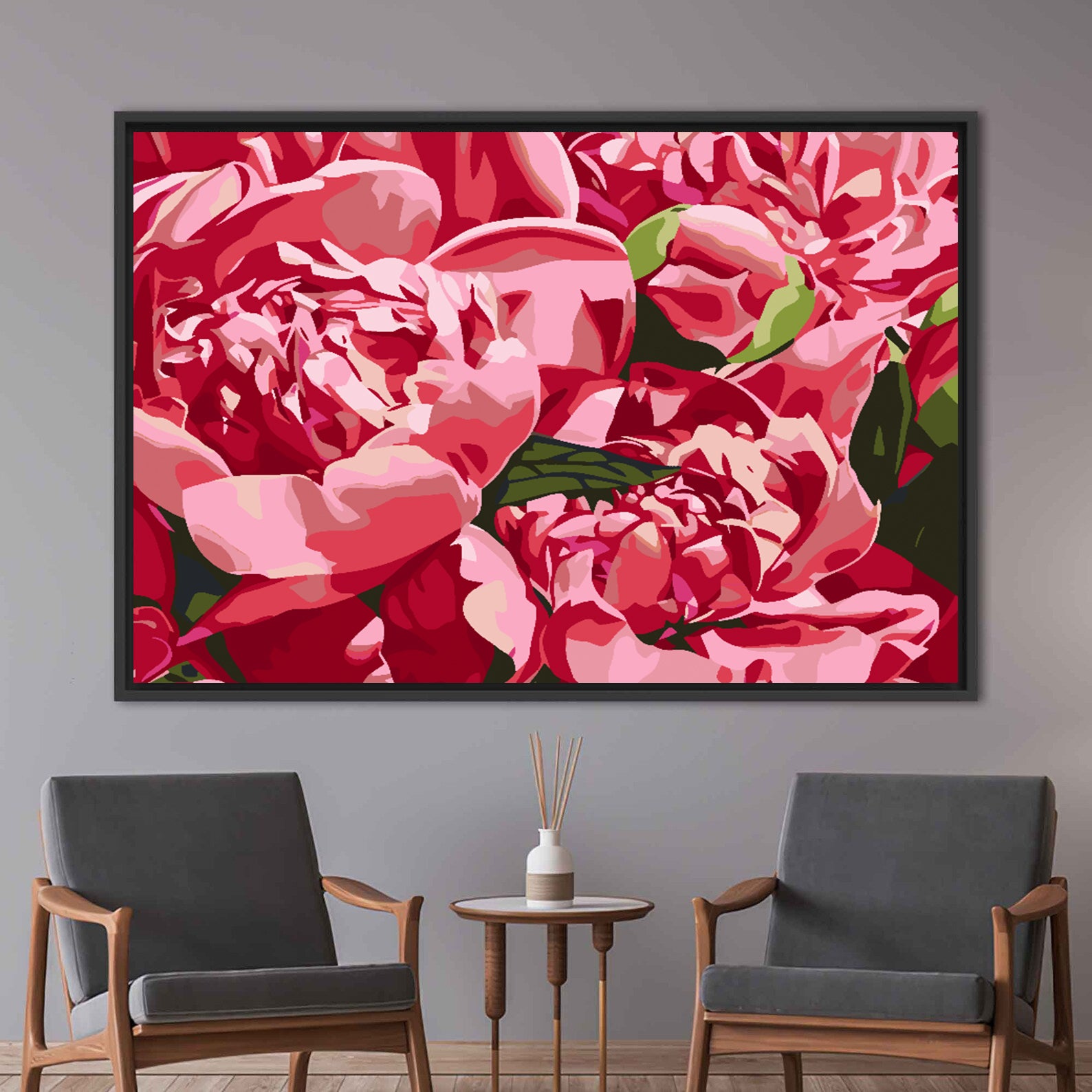 Peinture par numéros - Fleurs roses 4615