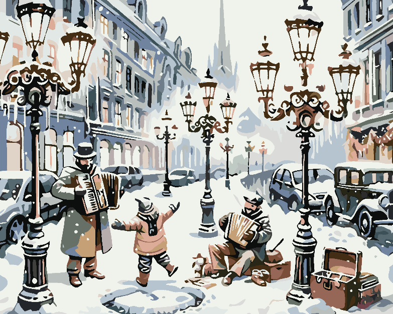 Pictura pe numere - Patinaj Iarna 4622