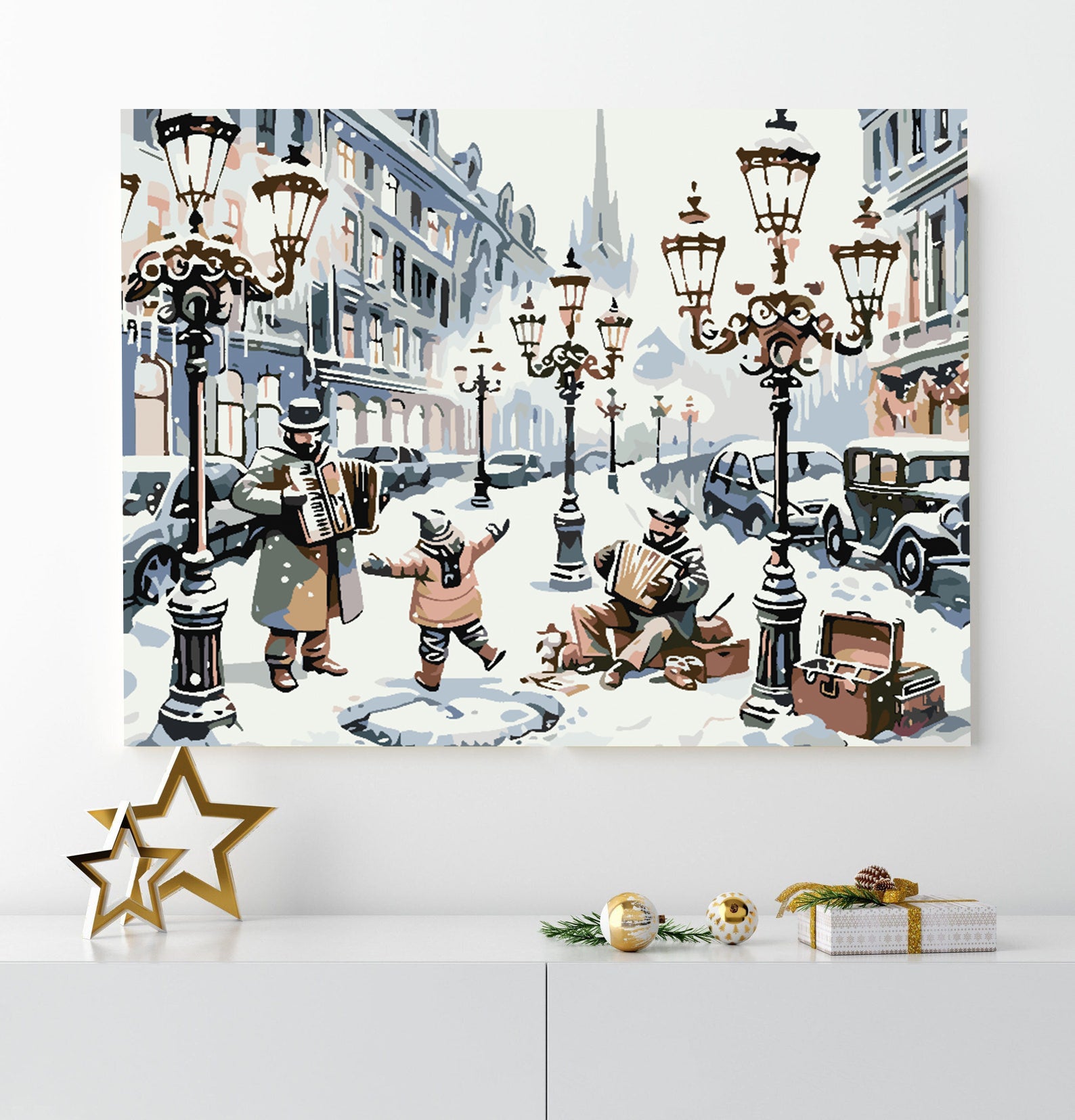 Peinture par numéros - Patinage d'hiver 4622