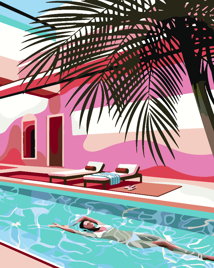 Malen nach Zahlen - Sommerpool 4635