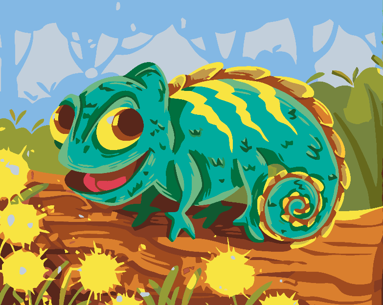 Peinture par numéros - Caméléon 4649