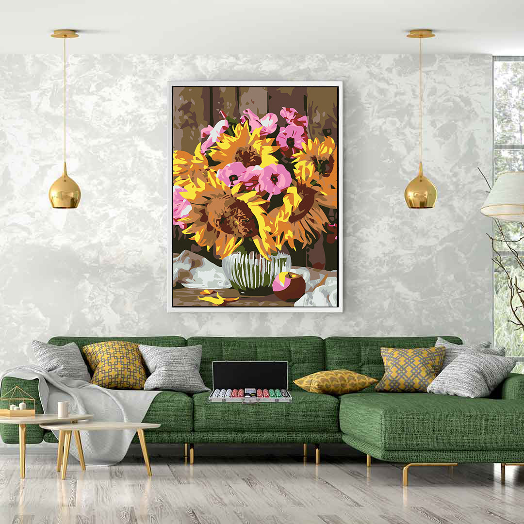 Peinture par numéros - Fleurs dans un vase 4654