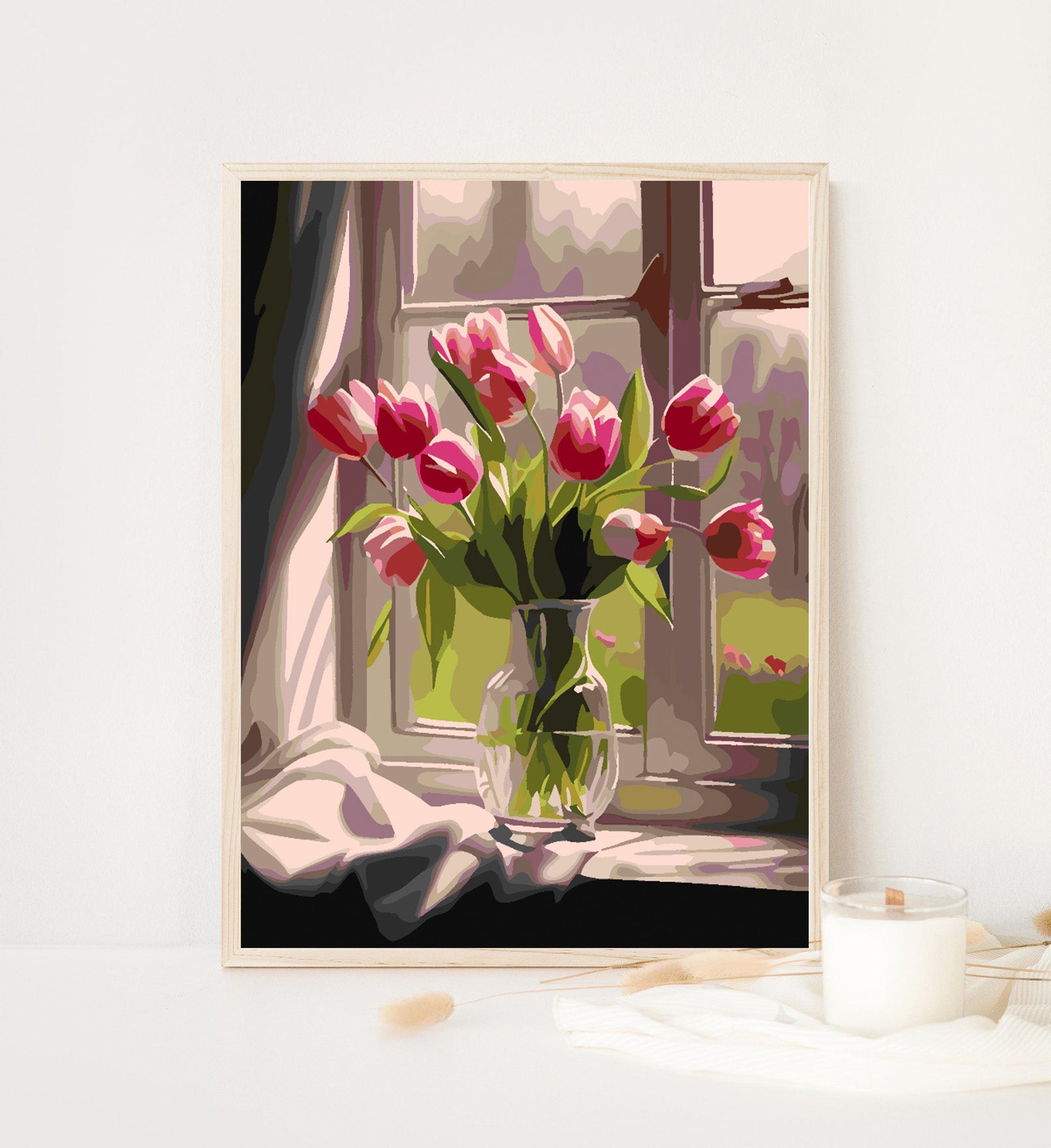 Peinture par numéros - Tulipes dans un vase 4666