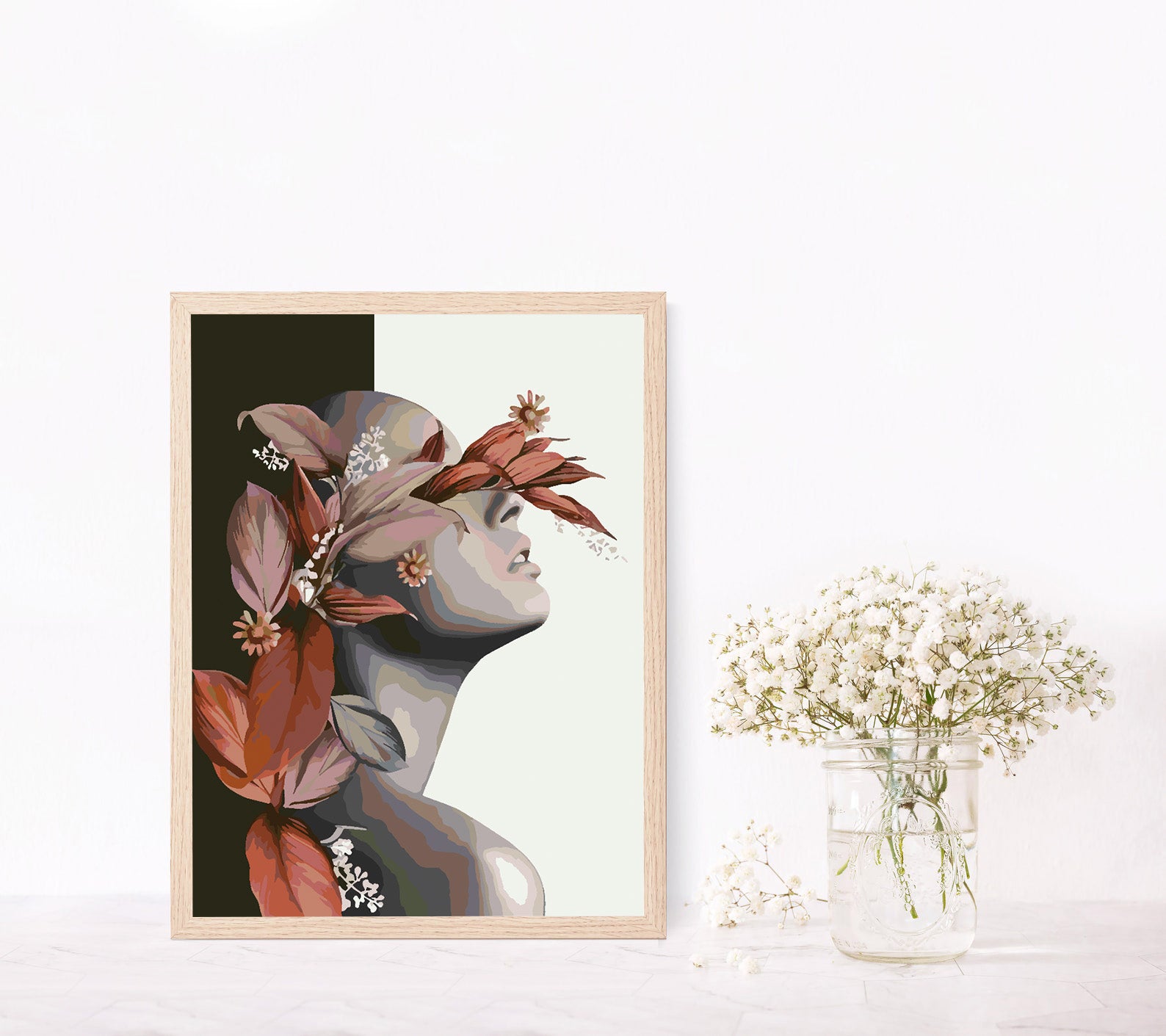 Peinture par numéros - Tête de fleur 4684