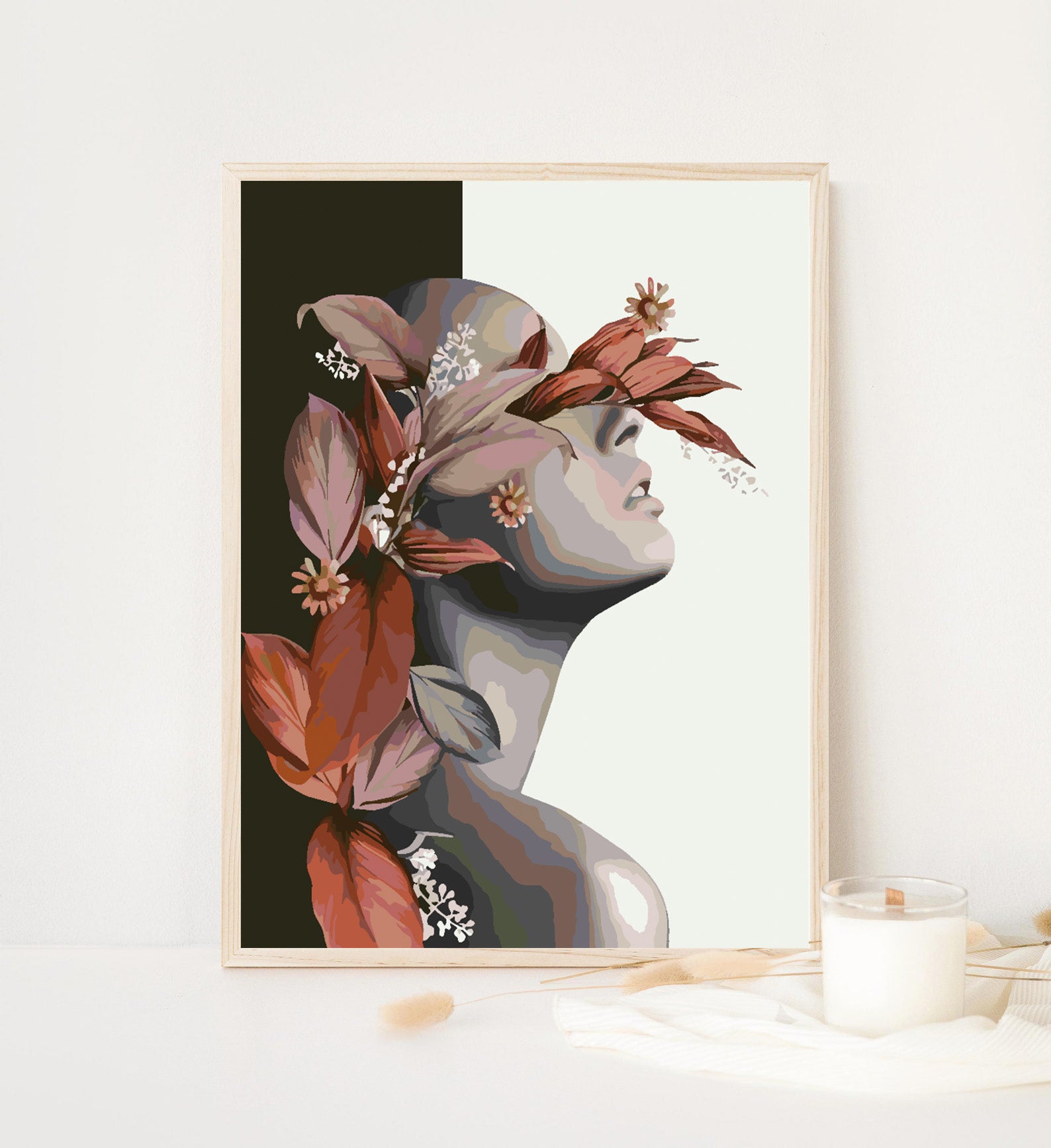Peinture par numéros - Tête de fleur 4684