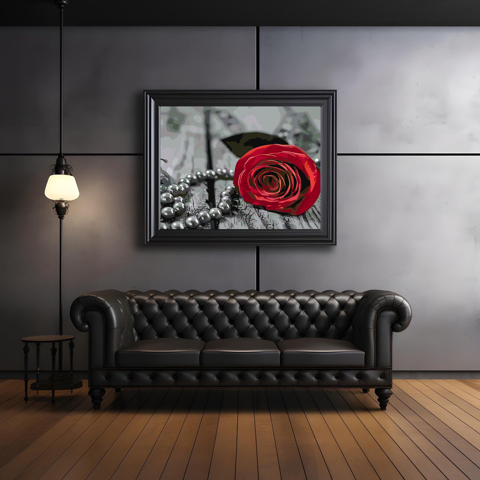 Pictura pe numere - Trandafir Roșu 4704