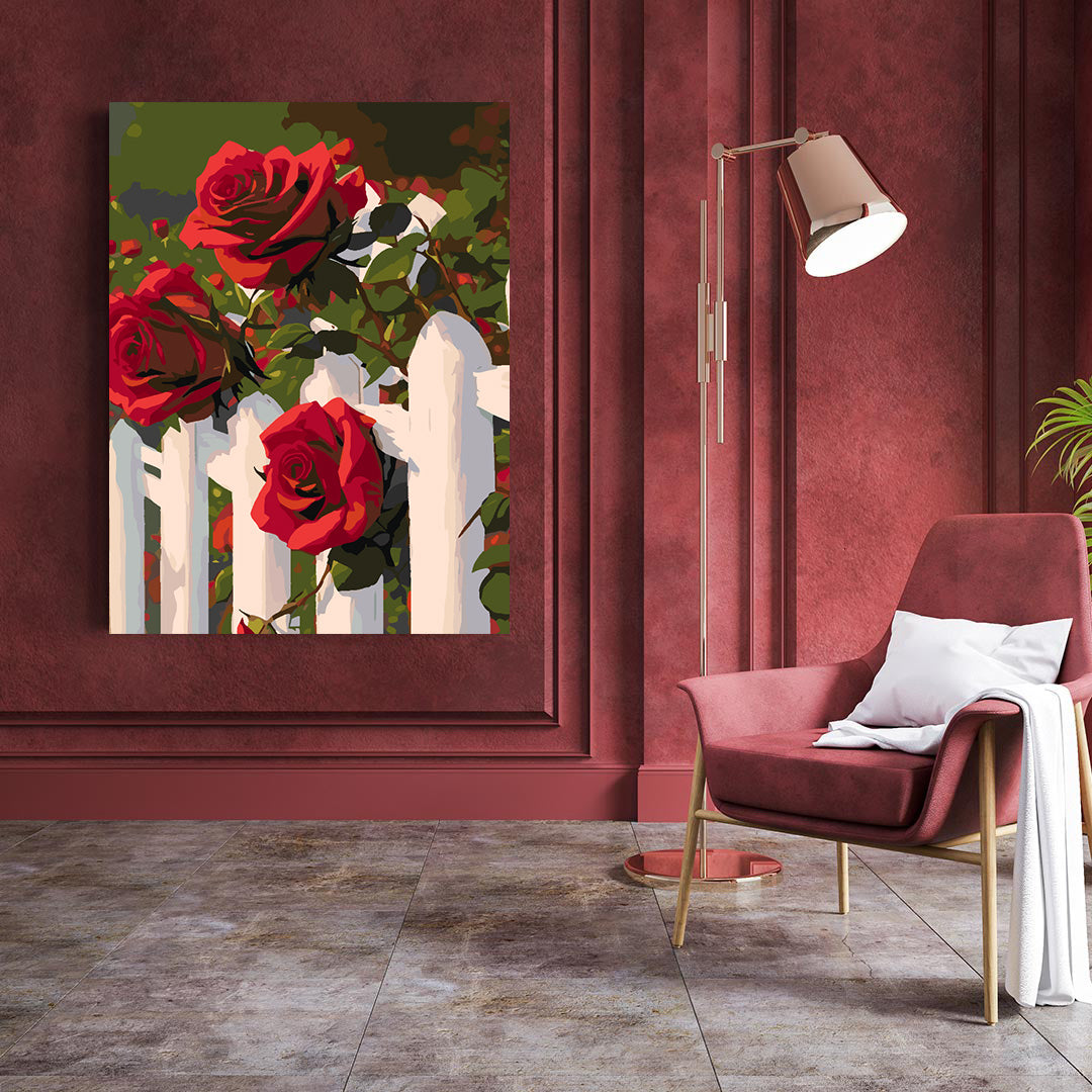 Pictura pe numere - Trandafiri Roșii 4707