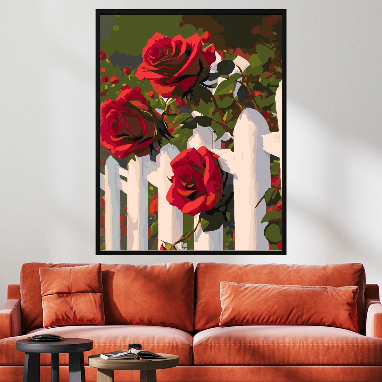 Pictura pe numere - Trandafiri Roșii 4707