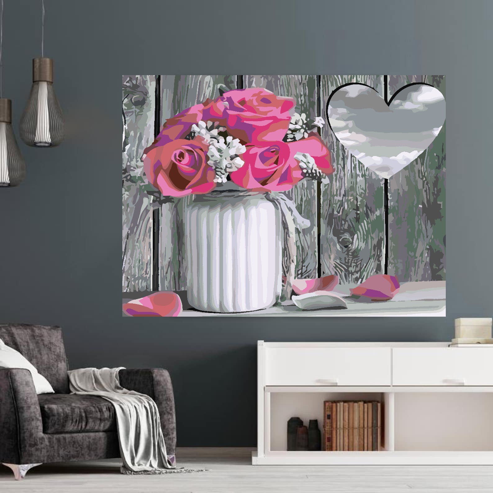 Peinture par numéros - Fleurs dans un vase 4713