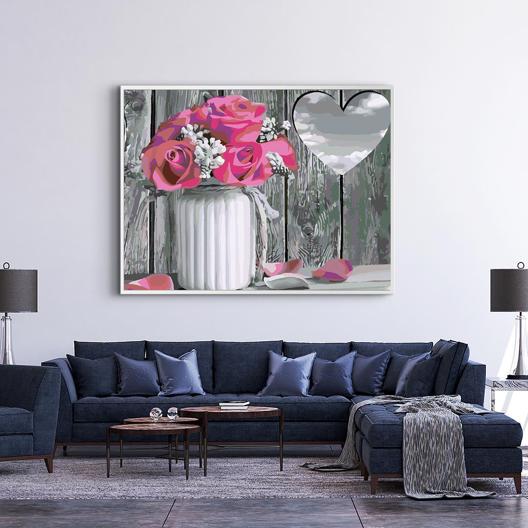 Peinture par numéros - Fleurs dans un vase 4713