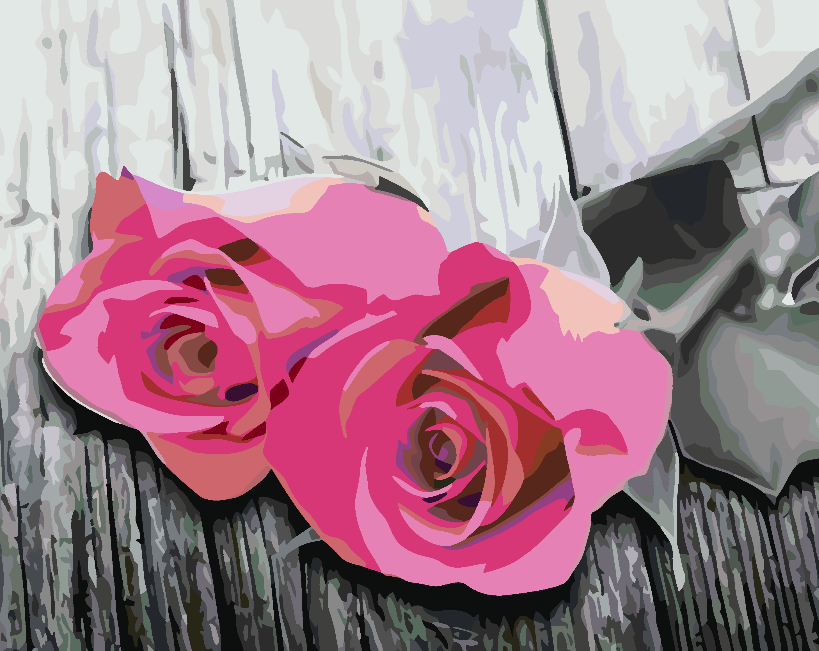 Peinture par numéros - Roses roses 4714