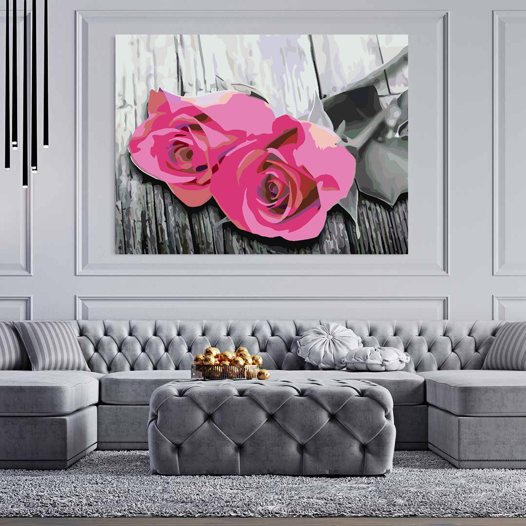 Peinture par numéros - Roses roses 4714
