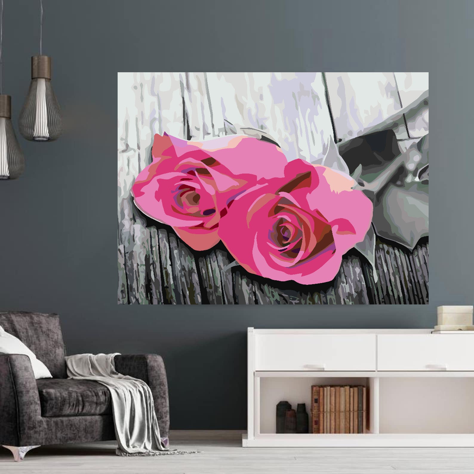 Peinture par numéros - Roses roses 4714