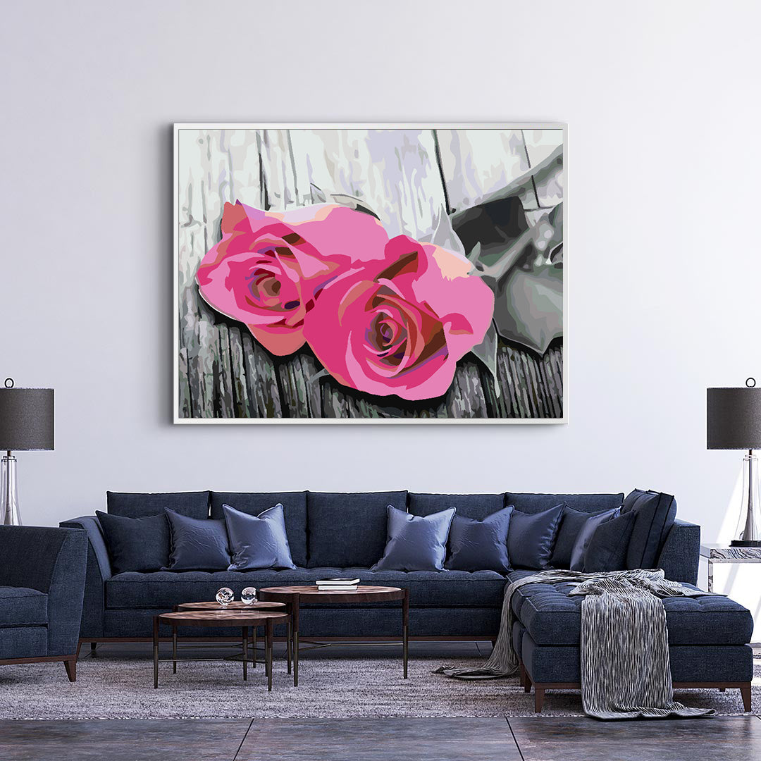 Peinture par numéros - Roses roses 4714