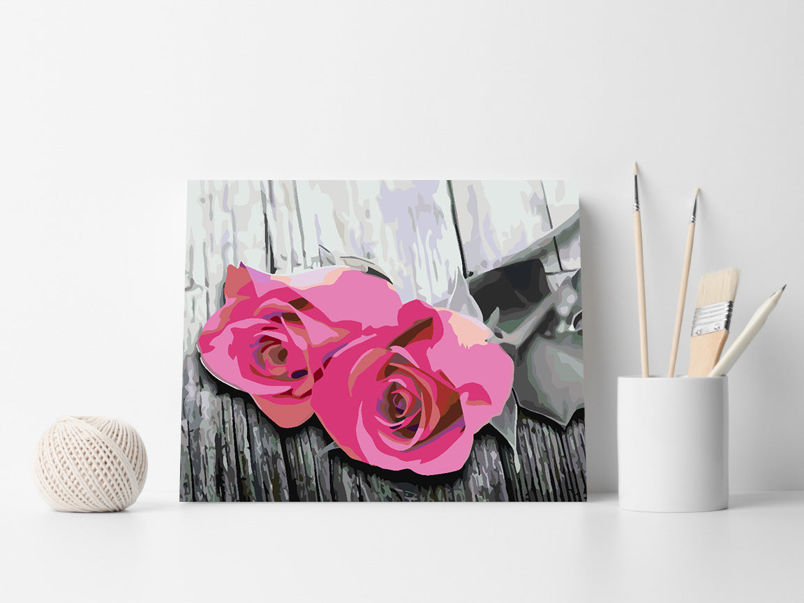 Peinture par numéros - Roses roses 4714