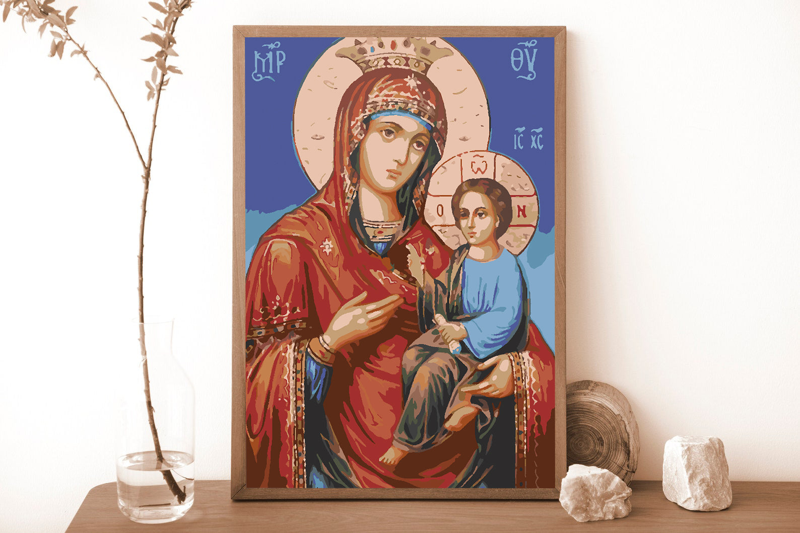 Pictura pe numere - Icoana Maicii Domnului din Kazan 4720