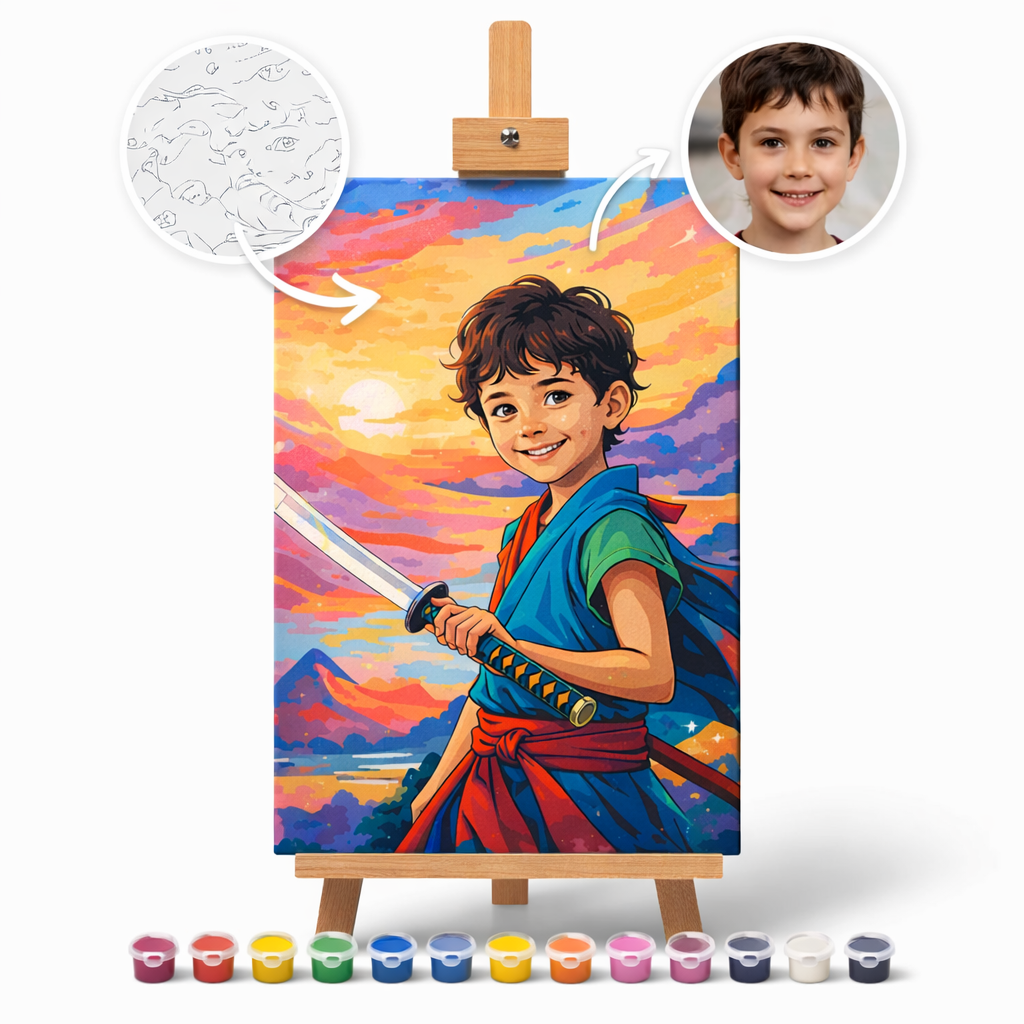 Pictura Personalizata pe Numere – Samurai Kid