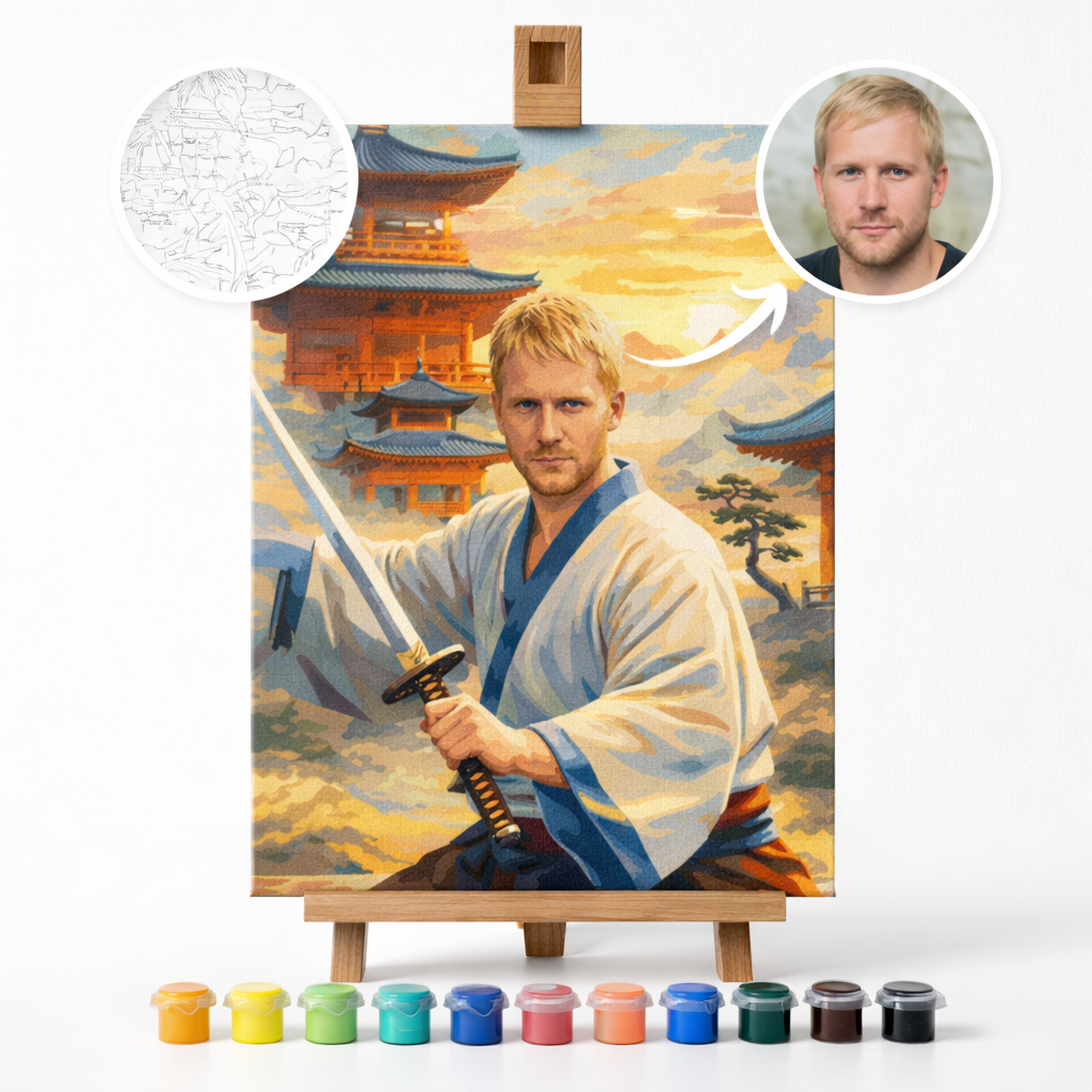 Pictura Personalizata pe Numere – The Brave Warrior