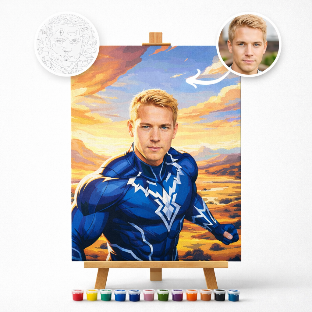 Pictura Personalizata pe Numere – The Hero