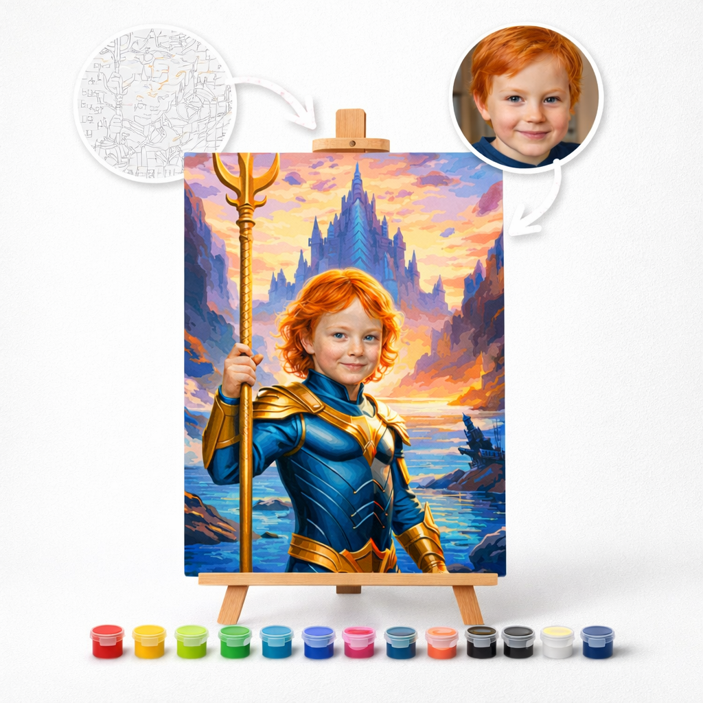 Pictura Personalizata pe Numere – Aquaman