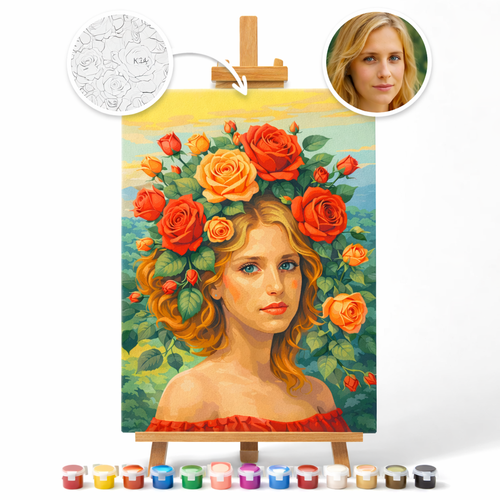 Pictura Personalizata pe Numere – FlowerHead