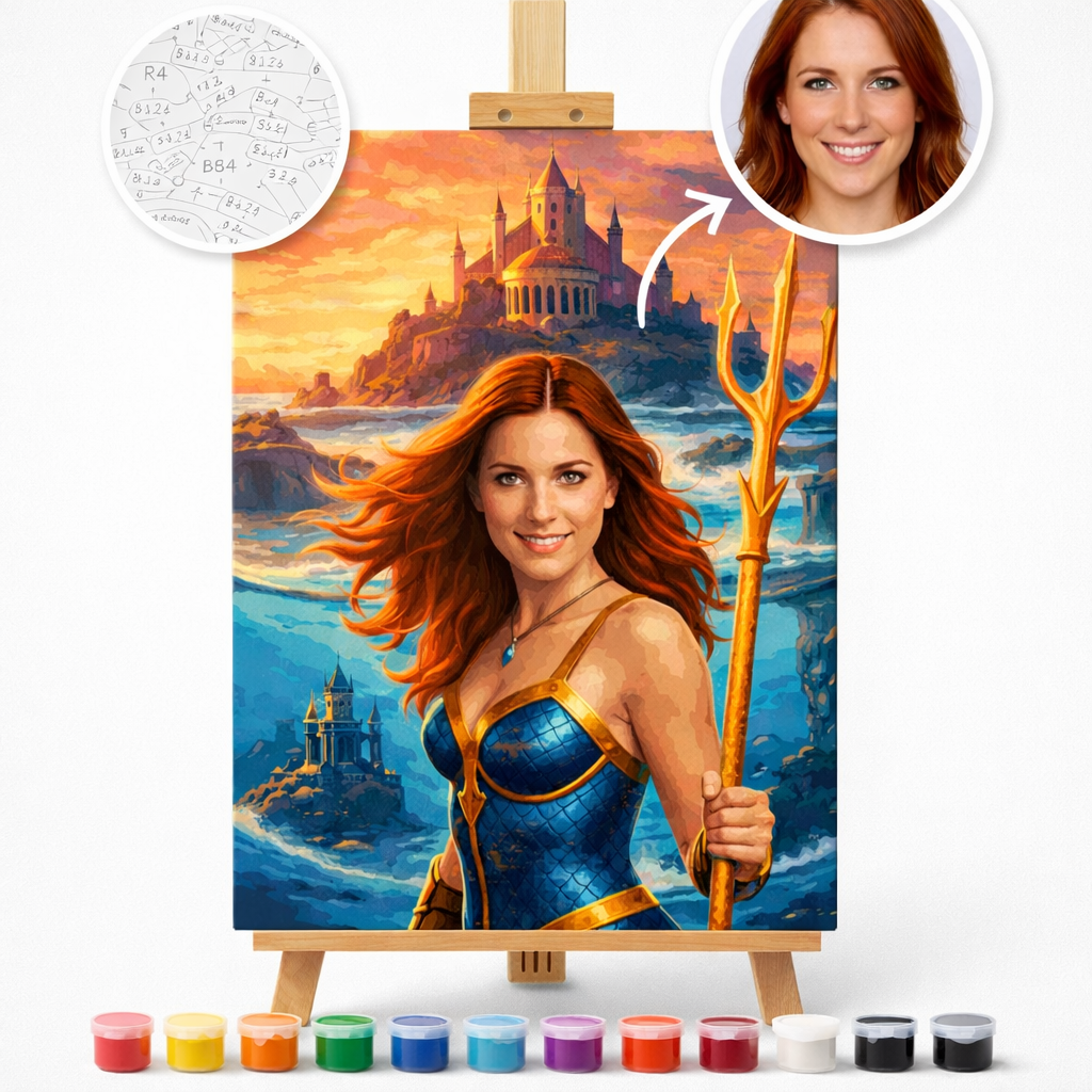Pictura Personalizata pe Numere – Aquawoman
