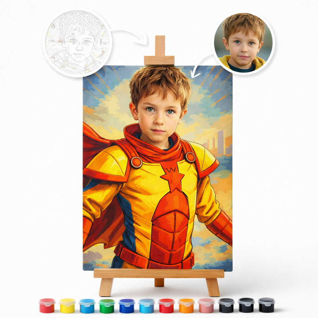 Pictura Personalizata pe Numere – Micul Erou