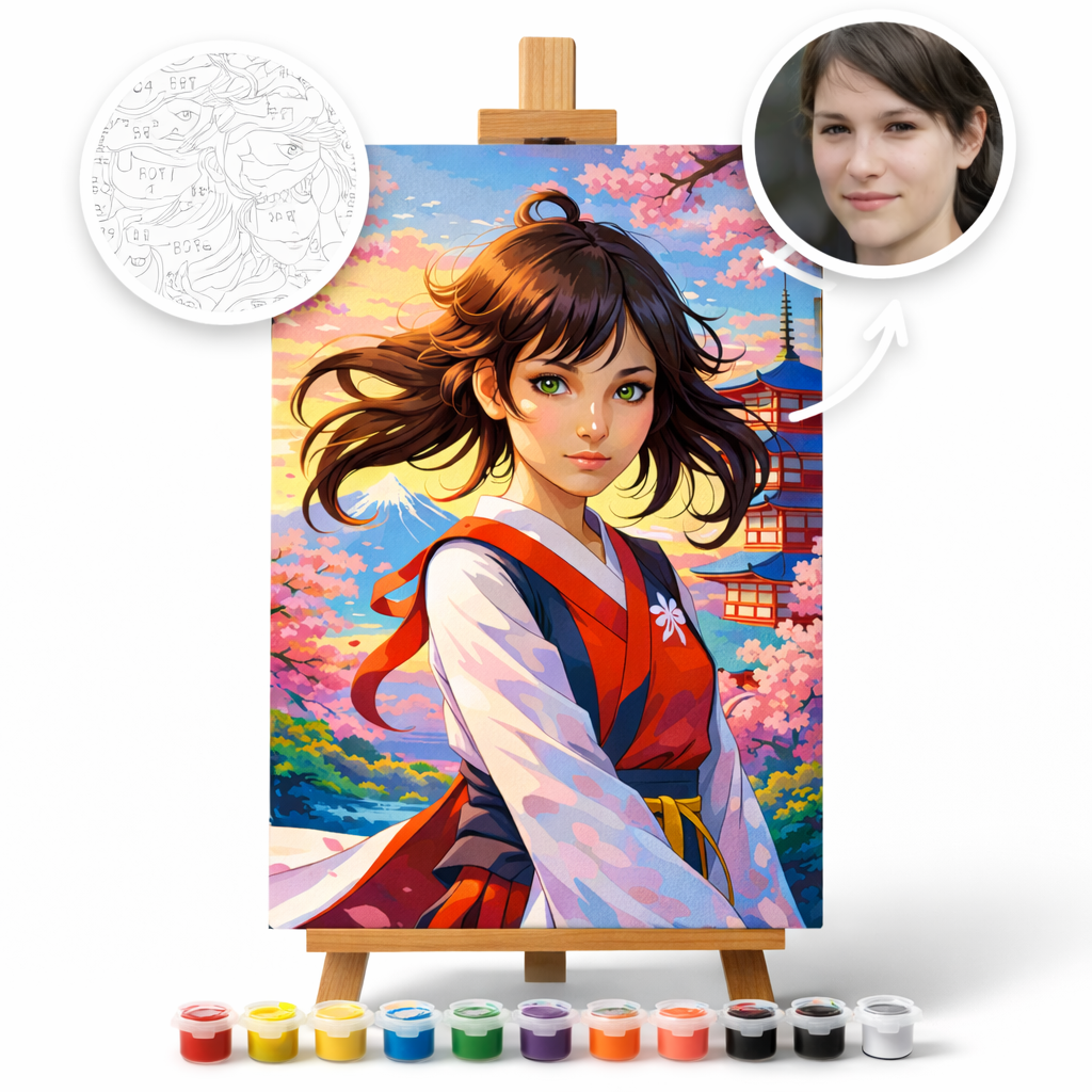 Pictura Personalizata pe Numere – Stil Japonez