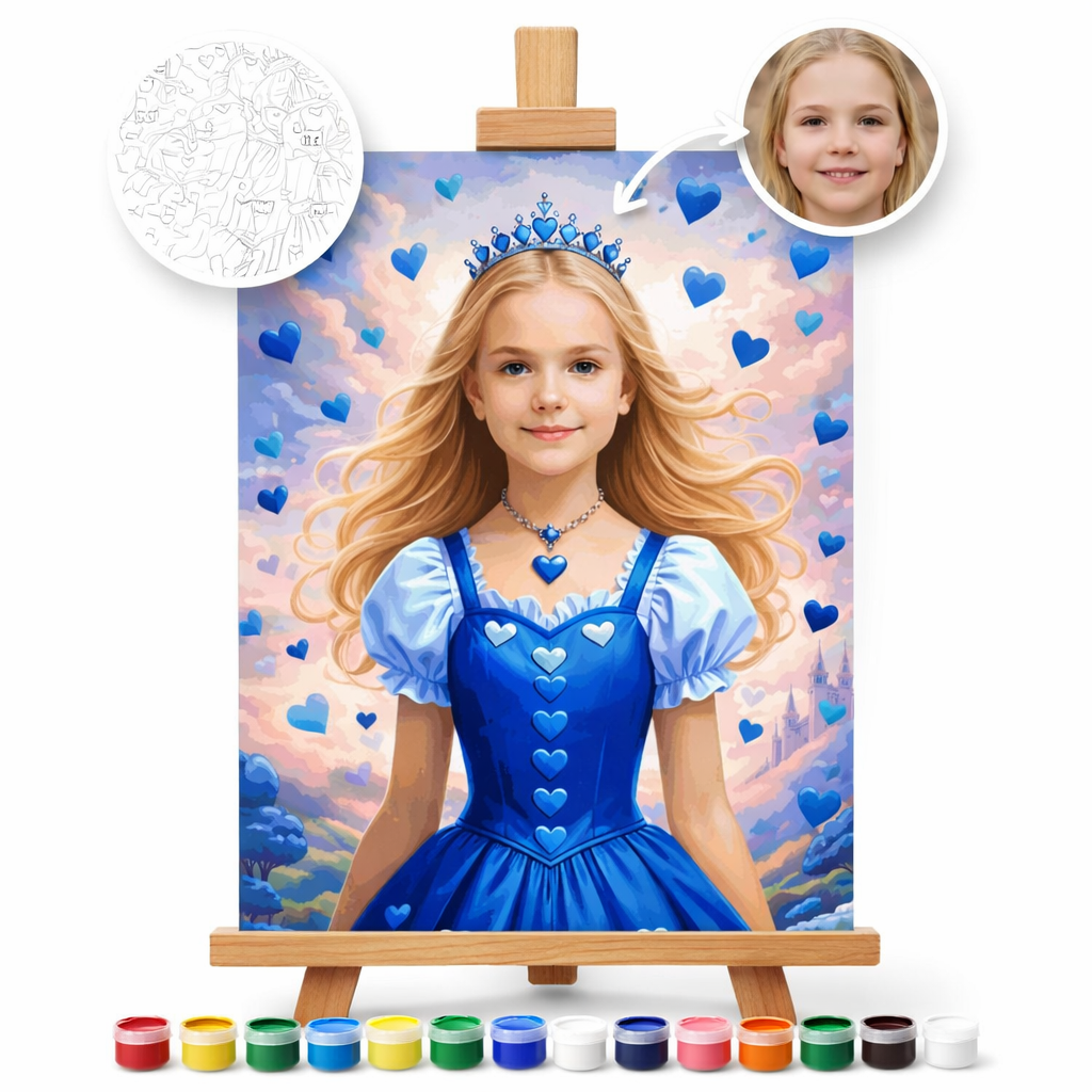 Pictura Personalizata pe Numere – Coroana din Inimi