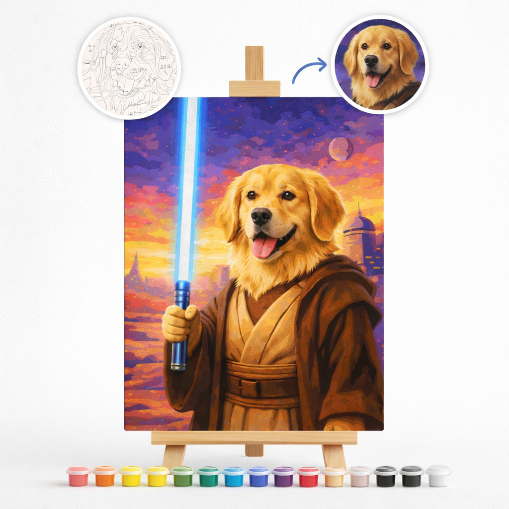 Pictura Personalizata pe Numere – Cainele din Star Wars