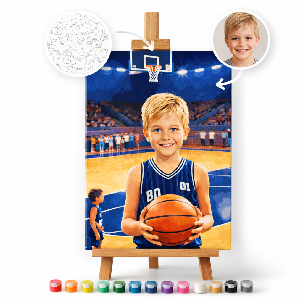 Pictura Personalizata pe Numere – Jucatorul de Baschet
