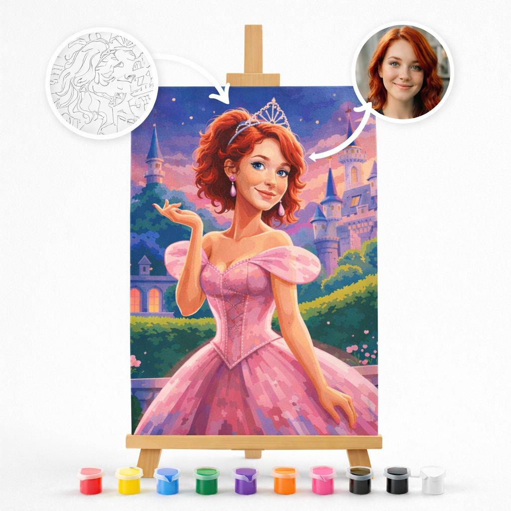 Pictura Personalizata pe Numere – Printesa la Castel