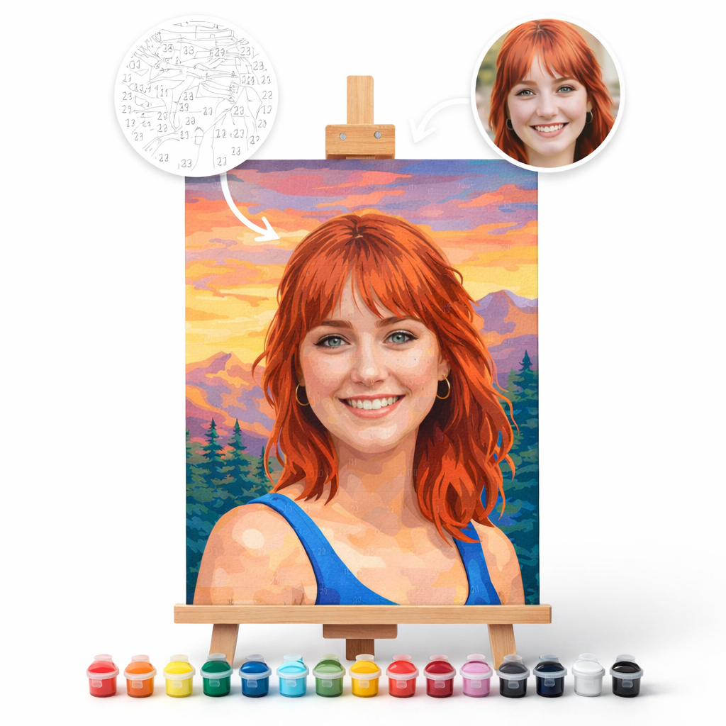 Pictura Personalizata pe Numere – Peisaj la Apus