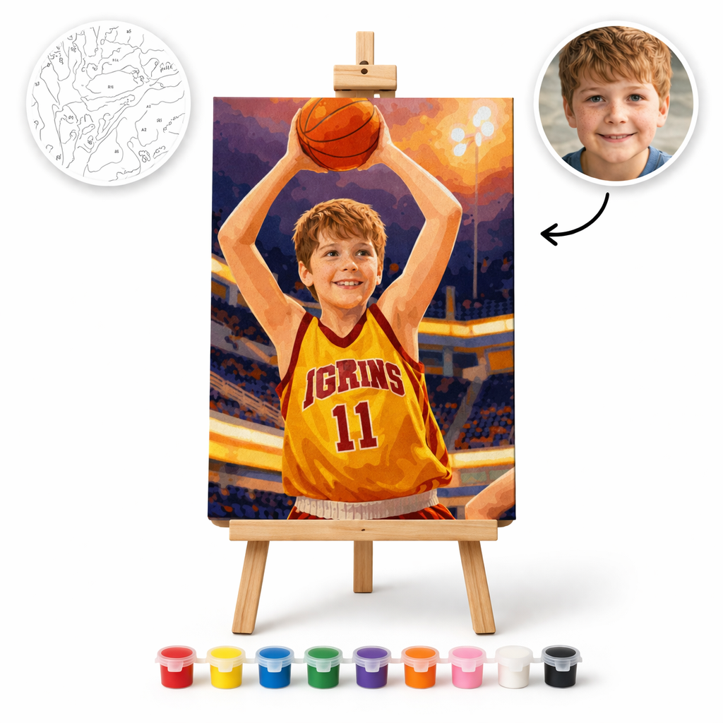 Pictura Personalizata pe Numere – Jucatorul de Baschet