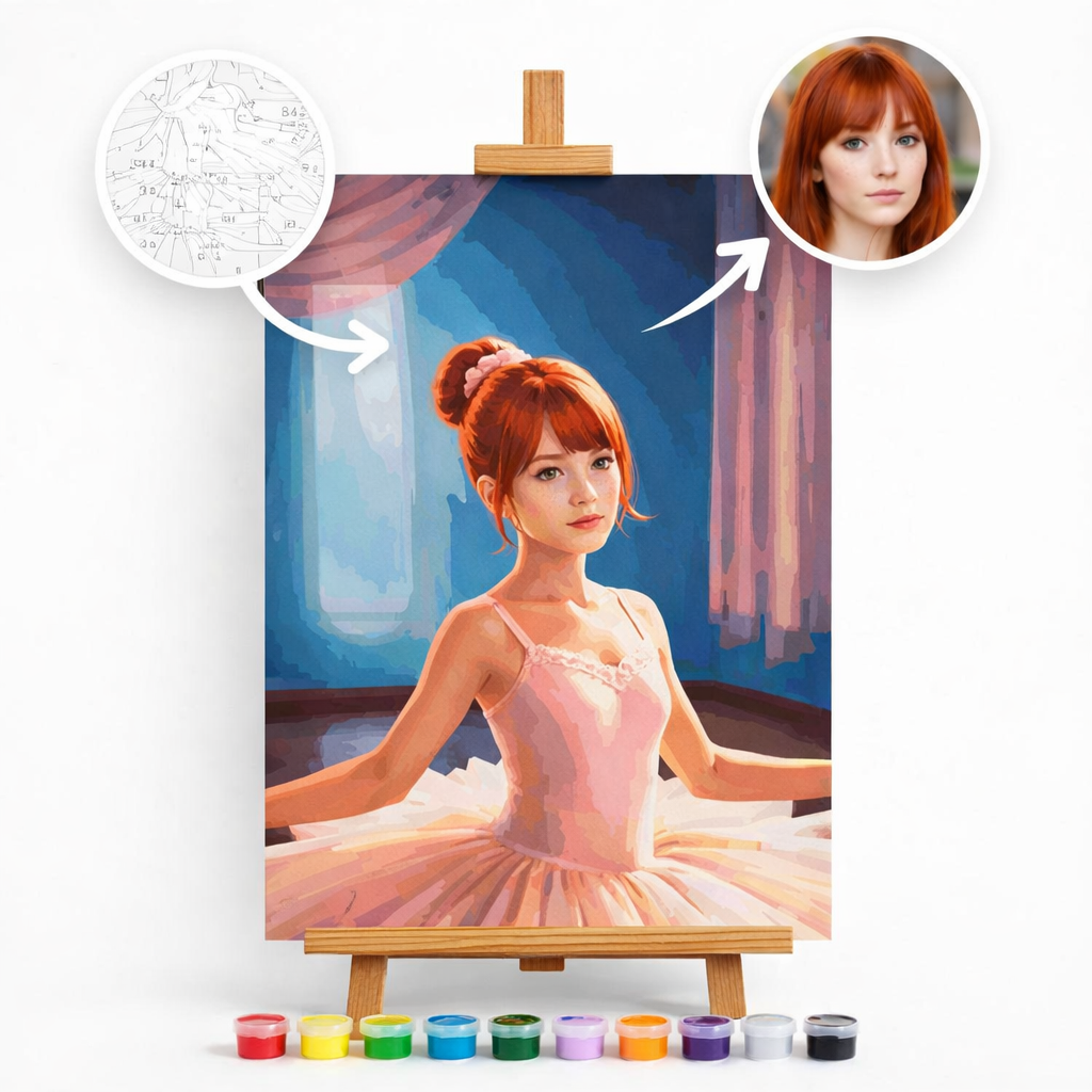 Pictura Personalizata pe Numere – Mica Balerina