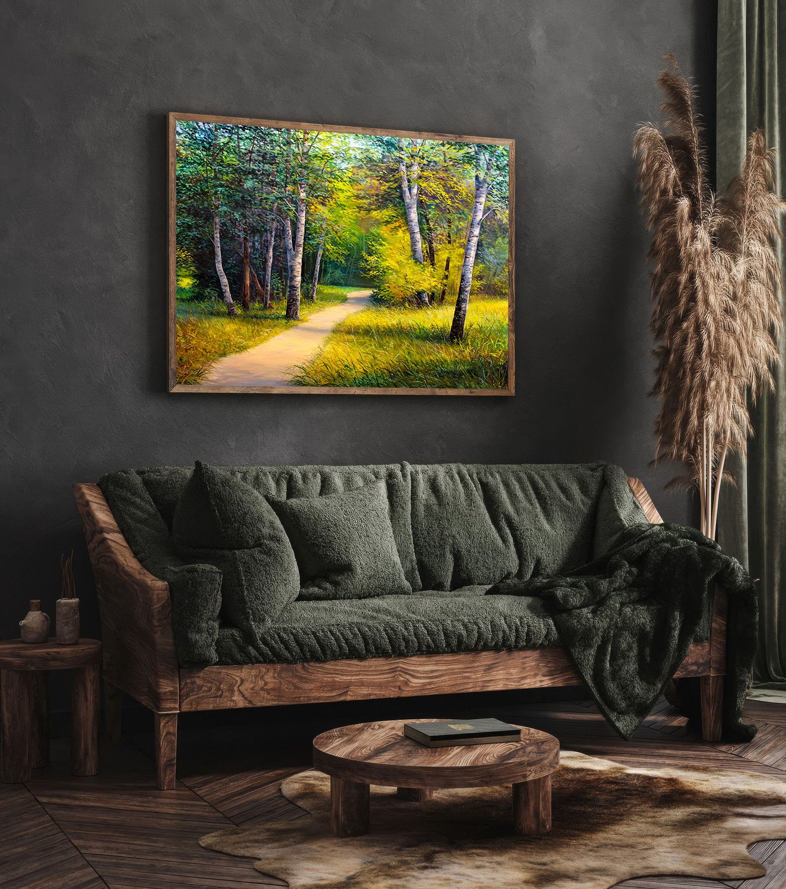 Peinture sur toile - L'été dans la forêt