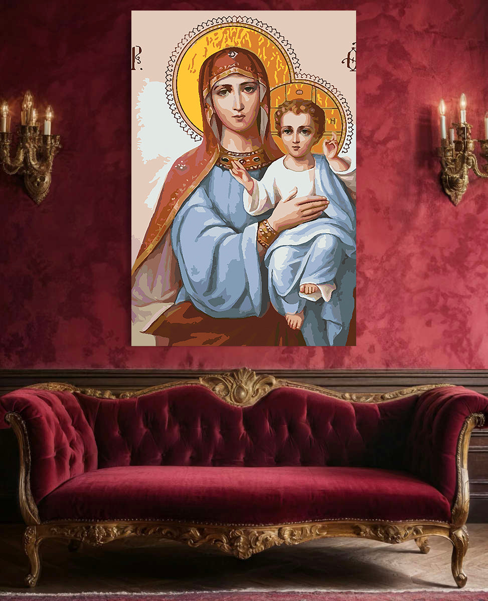 Set Pictură pe numere – Sfânta Maria Și Isus Hristos 6010