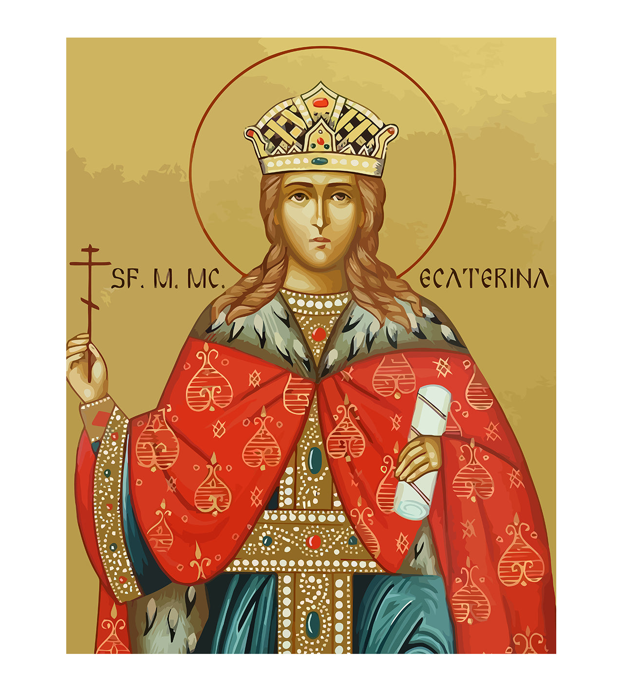 Set Pictură pe numere – Sfânta Ecaterina 6036