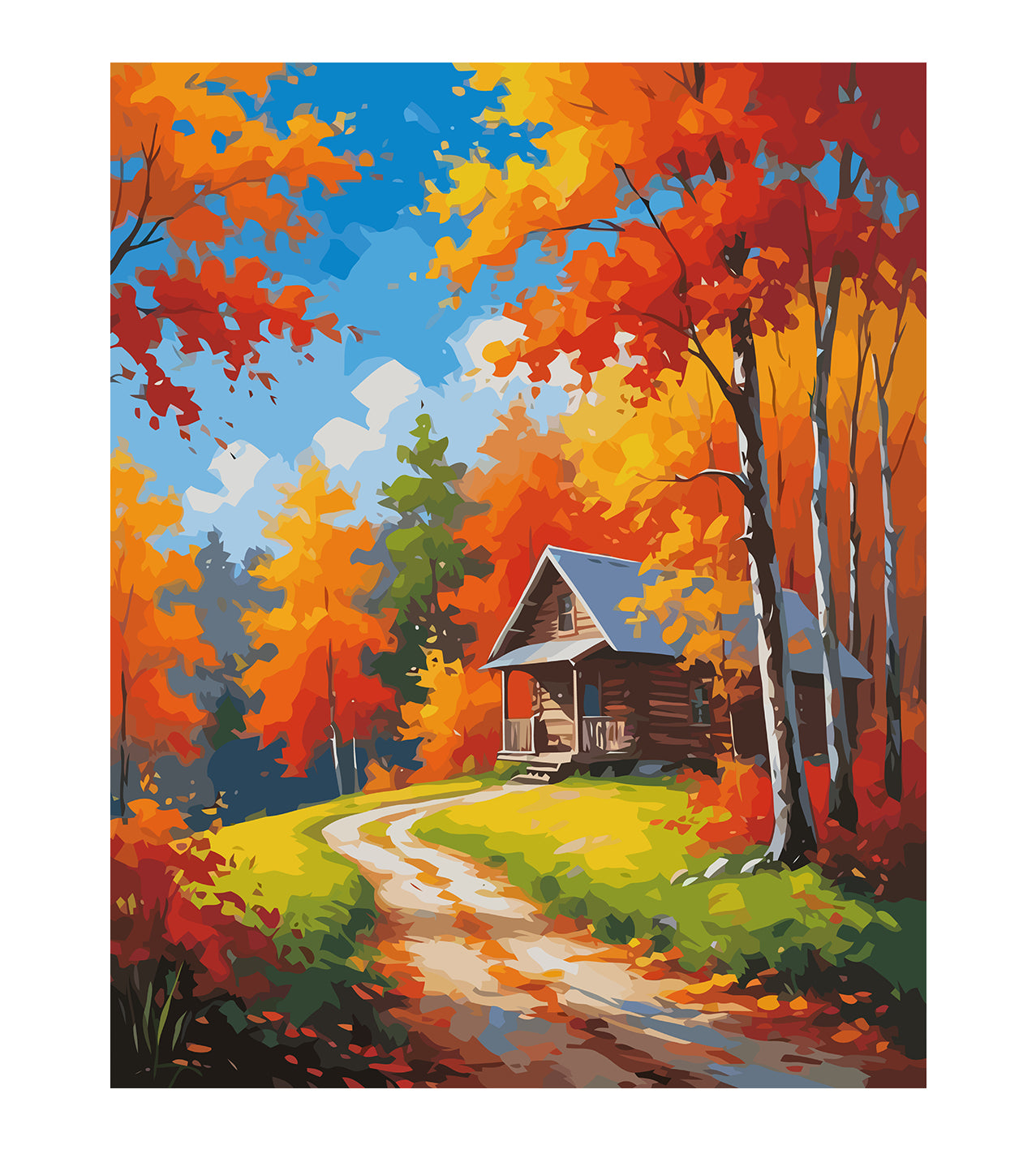 Set Pictură pe numere – Pădure Aurie 6063